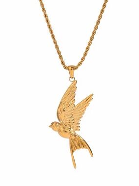 18K Gold Plated Dove Pendant Necklace